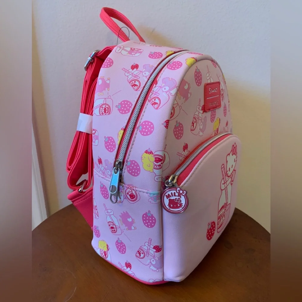 🚦Loungefly Hello‎ Kitty Strawberry Milk Exclusive Mini Backpack - New!